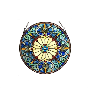 CHLOE Frances Tiffany-glass Victorian Window Panel 22&quot