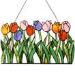 CHLOE Tulipa Tiffany-glass Tulips Window Panel 18