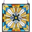 CHLOE Antoinette Tiffany-Style Mission Stained Glass Window Panel 20