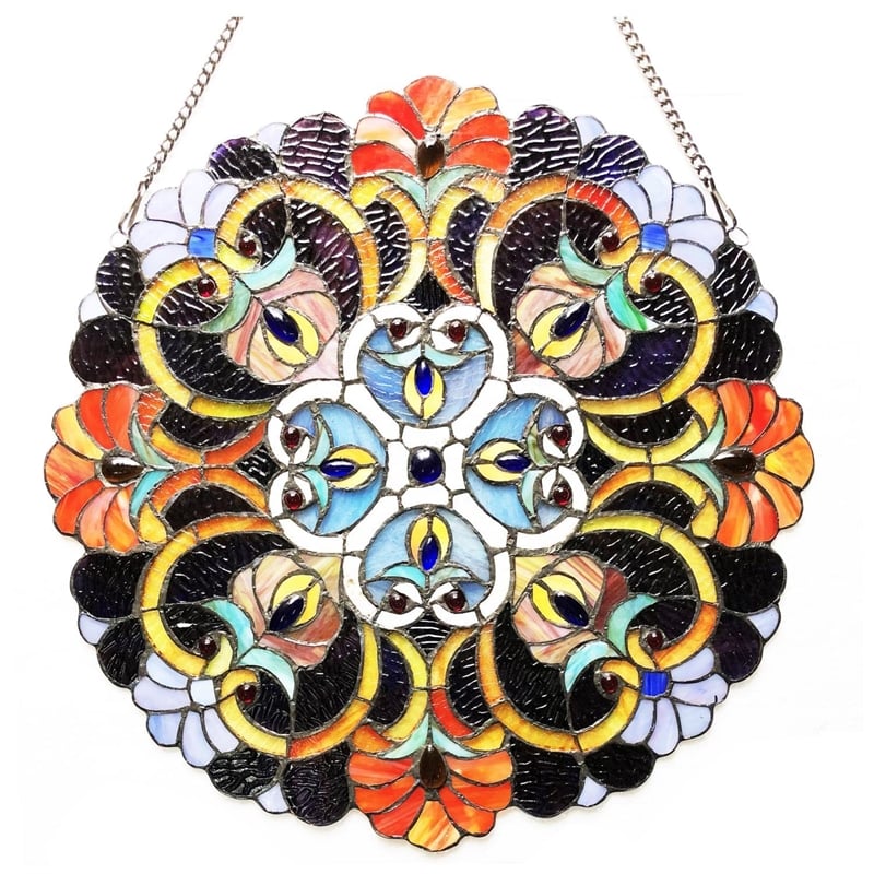 CHLOE Angela Victorian Tiffany-glass Window Panel 21