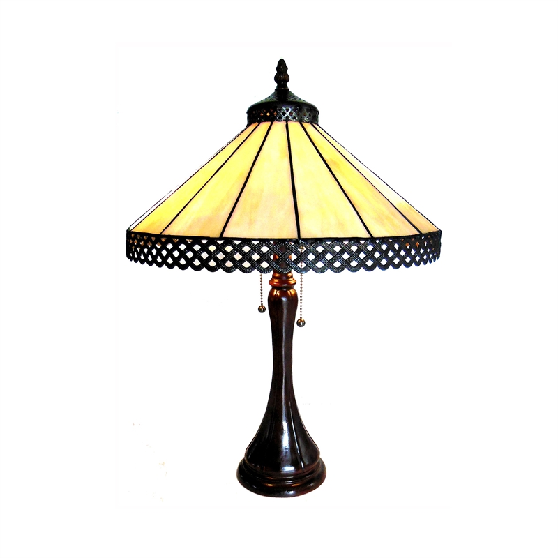 CHLOE Mila Tiffany-style 2 Light Table Lamp 16