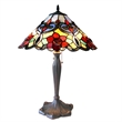 CHLOE Lindsay Tiffany-style 2 Light RosesTable Lamp 17