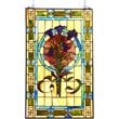 CHLOE Tiffany-glass Tulips Design Window Panel 20x32