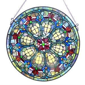 CHLOE Tiffany-glass Baroque Window Panel 24&quot