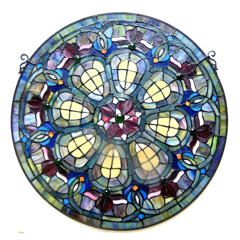 CHLOE Tiffany-glass Baroque Window Panel 24