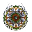 CHLOE Violetta Tiffany-glass Victorian Window Panel 24