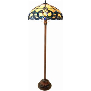 chloe doutzen tiffany-style 2 light victorian floor lamp 18