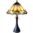 CHLOE Amelia Victorian 2 Light Antique Dark Bronze Table Lamp 15