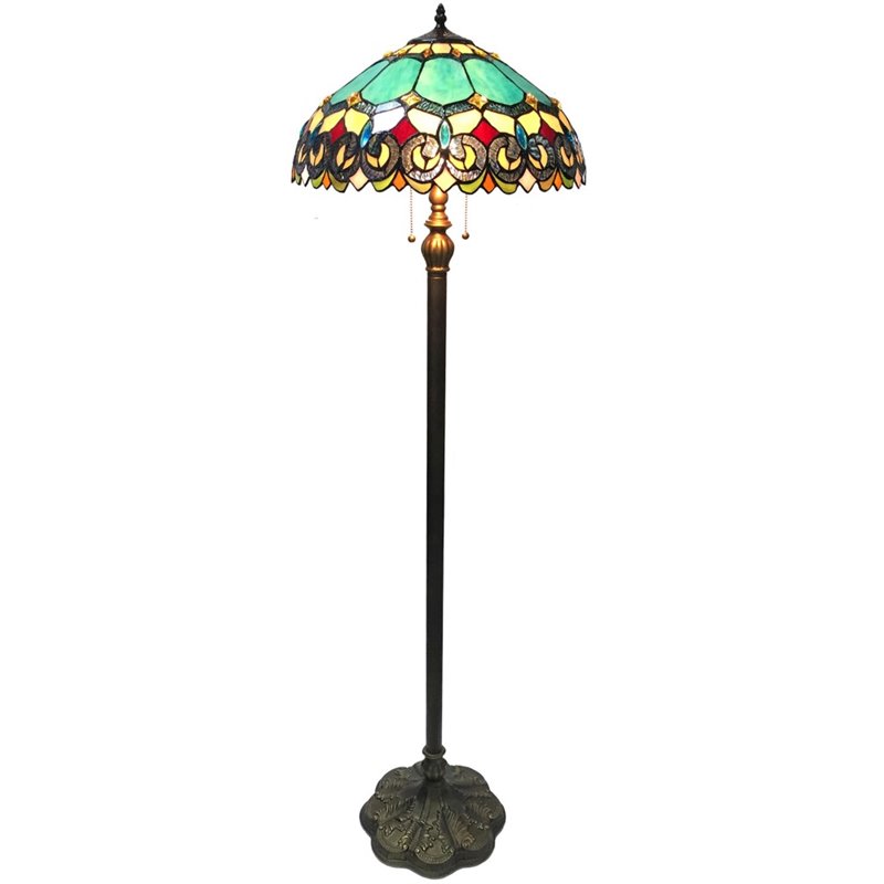 CHLOE Aubrey Victorian 2 Light Antique Dark Bronze Floor Lamp 18