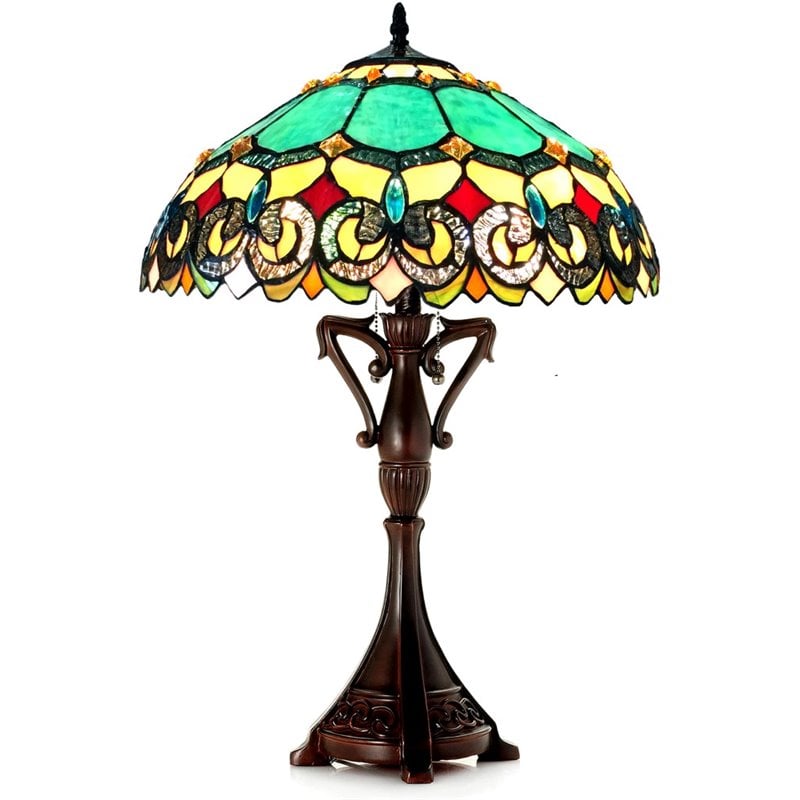 CHLOE Aubrey Victorian 2 Light Antique Dark Bronze Table Lamp 18