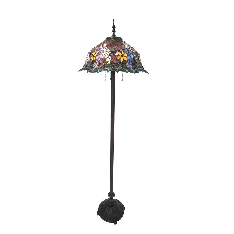 CHLOE Carrell 3 Light Roses Floor Lamp 20