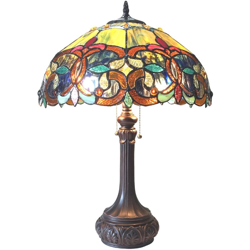 CHLOE Genesis Victorian 2 Light Antique Dark Bronze Table Lamp 17