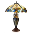 CHLOE Liaison Tiffany-style 3 Light Victorian Double Lit Table Lamp 18