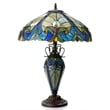 CHLOE Liaison Tiffany-style 3 Light Victorian Double Lit Table Lamp 18