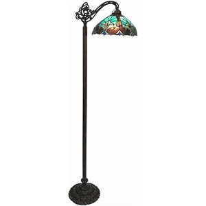 CHLOE Liaison Tiffany-style 1 Light Victorian Reading Floor Lamp 13&quot Shade