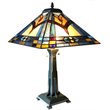 CHLOE Ethan Mission 2 Light Antique Dark Bronze Table Lamp 16