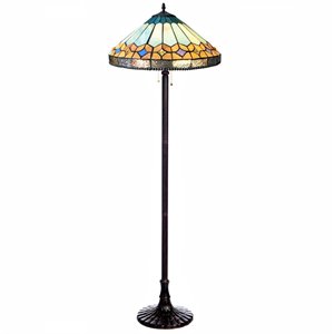 chloe nicholas tiffany-style mission stained glass floor lamp 61