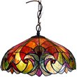 CHLOE Liaison Tiffany-style 2 Light Victorian Ceiling Pendant 18