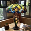 CHLOE Liaison Tiffany-style 3 Light Victorian Double Lit Table Lamp 18