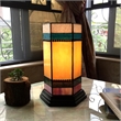 CHLOE Chester Tiffany-glass Accent Pedestal 1 Light table lamp 14
