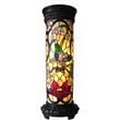 CHLOE Roselle Tiffany-glass 2 Light Floral Pedestal Light Fixture 30