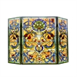 CHLOE Bardot Tiffany-glass Victorian 3pcs Folding Fireplace Screen 40