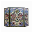 CHLOE Bardot Tiffany-glass Victorian 3pcs Folding Fireplace Screen 40