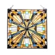 CHLOE Flare Tiffany-glass Mission Square Window Panel 24
