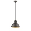CHLOE Ironclad Industrial 1 Light Rubbed Bronze Ceiling Mini Pendant 8