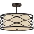 CHLOE Gwen 3 Light Rubbed Bronze Semi-flush Ceiling Fixture 16