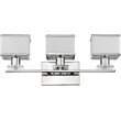CHLOE Trilluminate 3 Light Chrome White Opal Glass Bath Vanity Wall Fixture 24