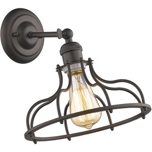 chloe jaxon industrial-style 1 light rubbed bronze indoor wall sconce 10