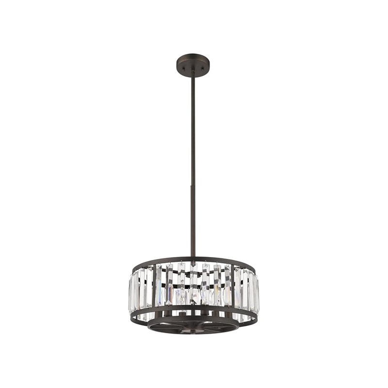 CHLOE Ellie Contemporary 6 Light Rubbed Bronze Ceiling Pendant 16
