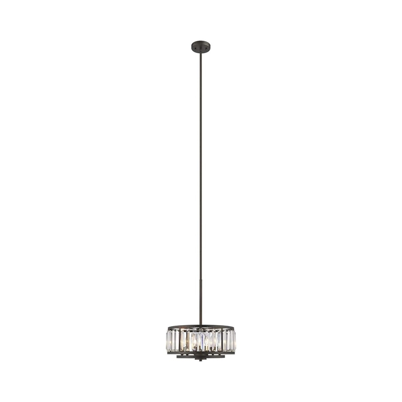 CHLOE Ellie Contemporary 6 Light Rubbed Bronze Ceiling Pendant 16