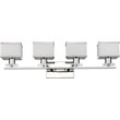CHLOE Trilluminate 4 Light Chrome White Opal Glass Bath Vanity Wall Fixture 32