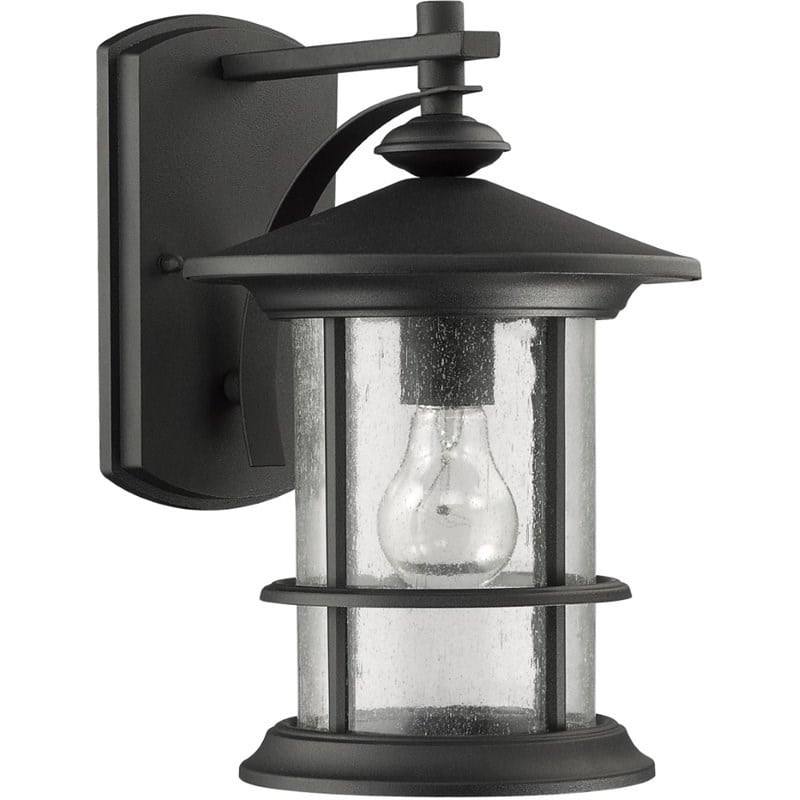 CHLOE Ashley Superiora Transitional 1 Light Textured Black Outdoor Wall Sconce