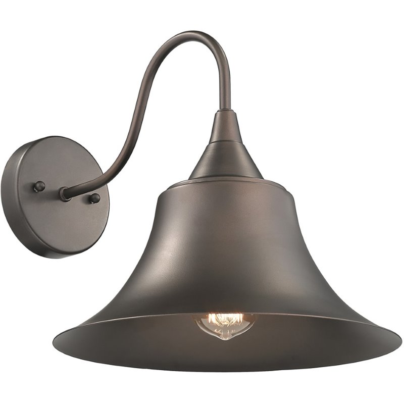 CHLOE Ironclad Industrial 1 Light Rubbed Bronze Wall Sconce 11.5