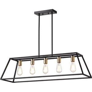 chloe ironclad industrial 5 light black island pendant ceiling fixture 38
