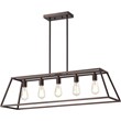 CHLOE Ironclad Industrial 5 Light Bronze Island Pendant Ceiling Fixture 38