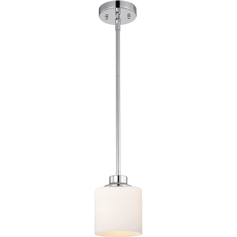 CHLOE Solbi Contemporary 1 Light Chrome Mini Pendant Ceiling Fixture 6 