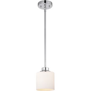 CHLOE Solbi Contemporary 1 Light Chrome Mini Pendant Ceiling Fixture 6 &quot Wide