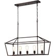 CHLOE Ironclad Industrial 5 Light Bronze Island Pendant Ceiling Fixture 36