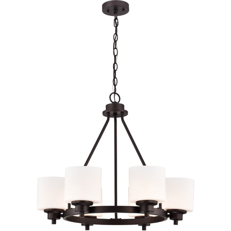CHLOE Solbi 6 Light Chrome Large Chandelier Ceiling Fixture 24