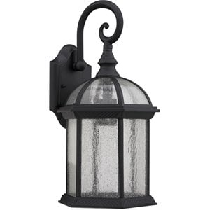 CHLOE Havana Divine Transitional 1 Light Black Outdoor Wall Sconce 16&quot Height