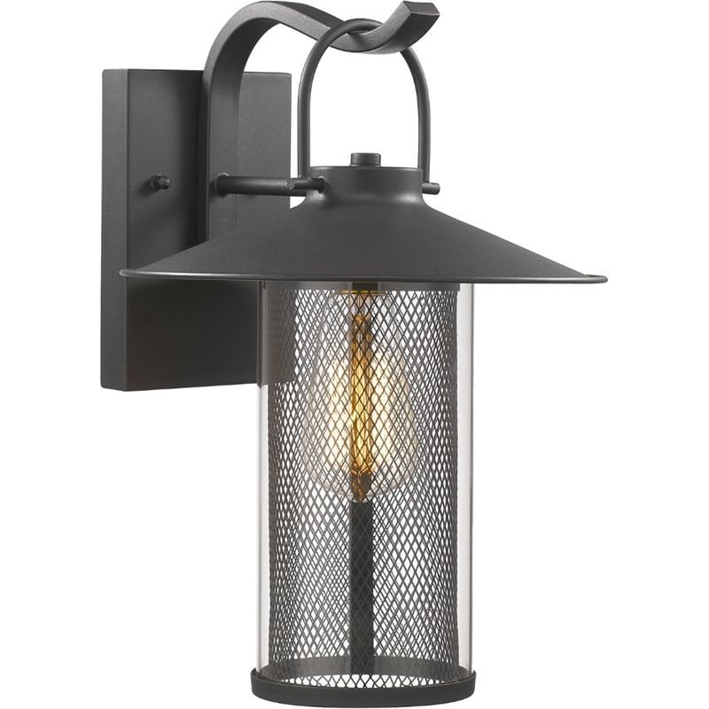 CHLOE Elijah Industrial 1 Light Textured Black Outdoor Wall Sconce 14