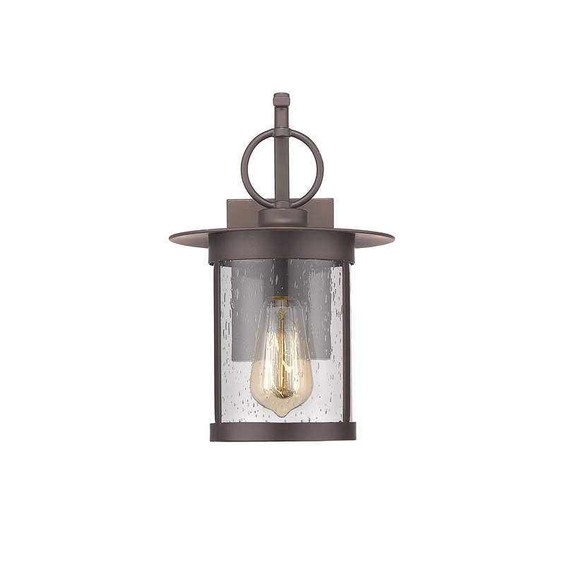 CHLOE Griflet Transitional 1 Light Rubbed Bronze Outdoor Wall Sconce 12