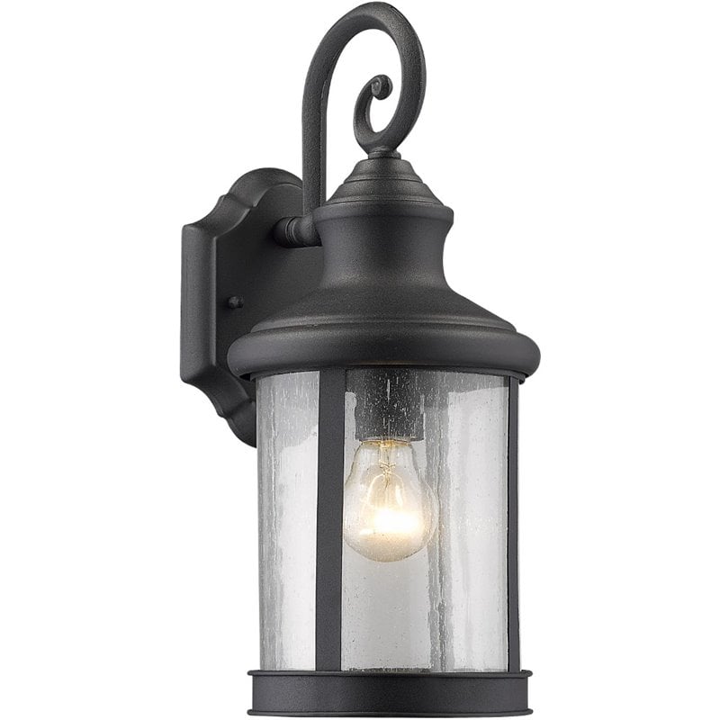 CHLOE Galahad Transitional 1 Light Black Outdoor Wall Sconce 16