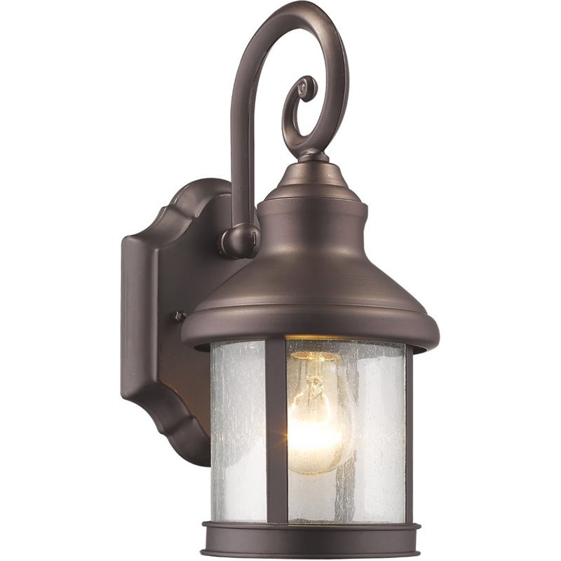 CHLOE Galahad Transitional 1 Light Rubbed Bronze Outdoor Wall Sconce 12