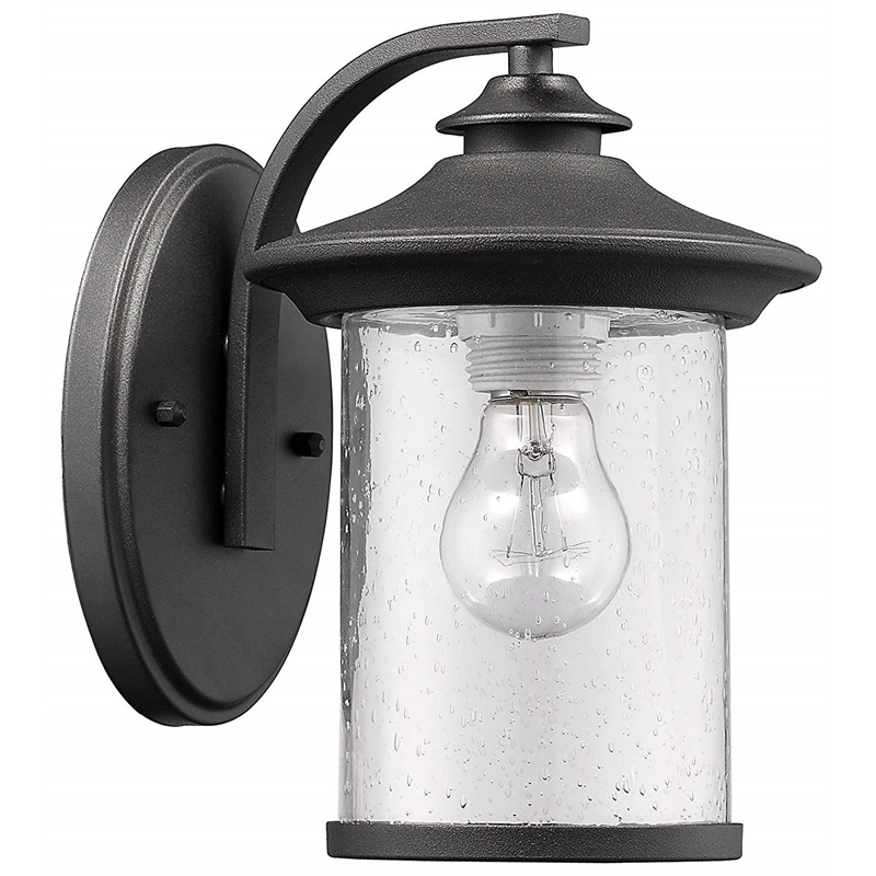 CHLOE Liam Transitional 1 Light Black Outdoor Wall Sconce 10