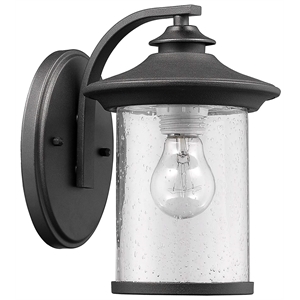 CHLOE Liam Transitional 1 Light Black Outdoor Wall Sconce 10&quot Height